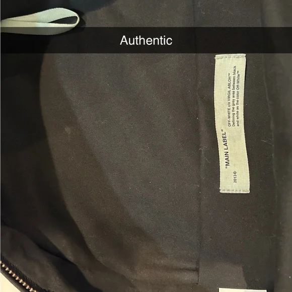 Off white back pack